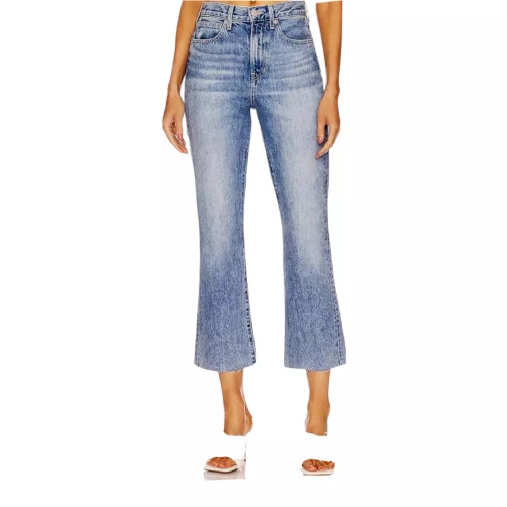$248 Veronica Beard Women's Blue Carly High Rise Kick Flare Jeans PantsSize 26/2 - Picture 2 of 15